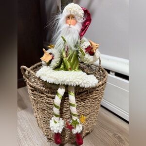 Festive Santa Doll with Red and Green Outfit